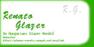 renato glazer business card