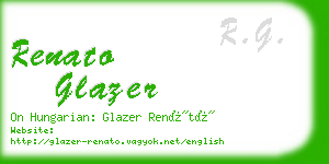 renato glazer business card